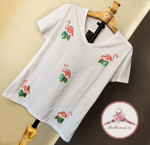 تیشرت طرح فلامینگو